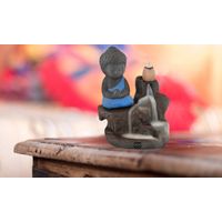 Oco Life Ceramic Buddah Incense Burner with Incense Cone + Sticks